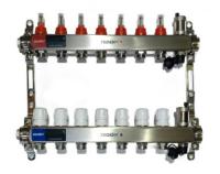 Коллекторный блок с расходомерами из нерж.стали 8 выхода ZEGOR
