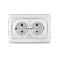 Розетка  2-м. СП  МАРГАРИТА  16А с з бел.(М0128)