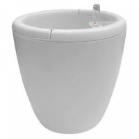 Горшок с автополивом InGreen Munchen 5л с внутрен.вставк. 3,4л, круглый белый IG62211048