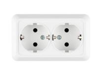 Розетка 2-я с/з белый ОП 16А, 250В TANGO