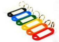 Бирки для ключей, пластиковые (набор 6шт)   КУРС