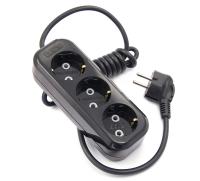 Сетевой удл-ль чёрный LUX У3-Е 3*2м с з/к 16А