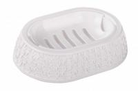 ,Мыльница  Вязаное плетение  белый М6887