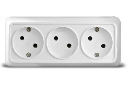 Блок комб. ОП гориз (1кл. выкл + розетка с з) TANGO