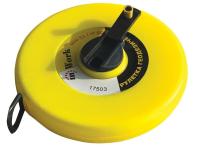 Рулетка геодезическая 10м, фибергласовая двухстор. лента 13мм с кольцом, пласт.корпус   УСПЕХ