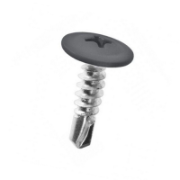 Саморез прессшайба сверло 4,2 25мм RAL7024 графитовый серый