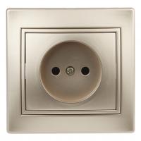 Розетка 2P, 16А-250В, IP20, СУ, Plano, шампань1-201-04