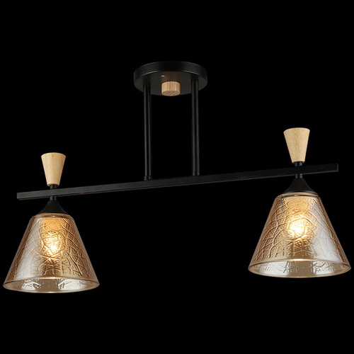 Люстра потолочная 04864-0.3-02 BK+WOOD