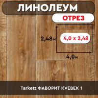 ,линолеум Tarkett ФАВОРИТ KVEBEK 1 ОТРЕЗ 4м*2,48м