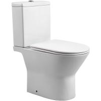 .Унитаз-компакт безободковый "ЛЕОН" слив Tornado тонкое сиденье с микролифтом AQUATEK
