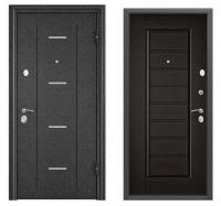 Дверь стальная  ТОРЭКС  DELTA-М10 860 2050 левая (Черный шелк DL-1,ПВХ Венге попереч CК65-S)