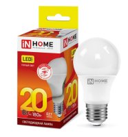 Лампа светодиодная LED-A60-VC 20Вт 230В Е27 3000К 1800Лм IN HOME