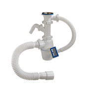 А-4010 Сифон бутыл. 1 1 2   40 с отводом на стир маш., с переливом