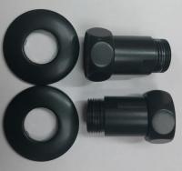 Соединение прямое 1-3 4 с отражат.г ш Черный матовый RAL 9005