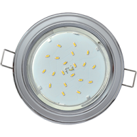 Светильник встраиваемый GX 53 FR53H4ECB хром-серебро-хром ECOLA