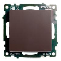 Переключатель 1-кл. СП STEKKER Катрин мех. 250В 10А шоколад GLS10-7105-04