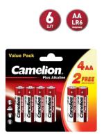 Батарейка алкалиновая LR6 Plus Alkaline 6BL Camelion
