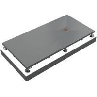 Поддон ESSENTIA мрамор 120х80 ГРАФИТ (без автослива) ЛП00059