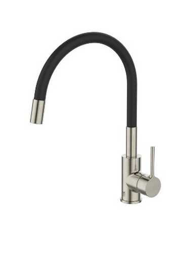,Смеситель для кухни с гибким изливом, сатин, Meal, Milardo, M01BN0FM05