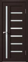 Дверь межкомнатная ИНТЕРНА NIKI 8 800 2000 ПВХ Дуб мореный стекло лакобель черный