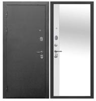 Дверь входная метал. FERRONI 9см MP 860 2050 L (Серебро МДФ эмалит белый зеркало)