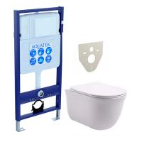 Комплект КЛАССИК (рама+ун.бел. подвес.+ сид. soft close+ крепления. БЕЗ КНОПКИ) AQUATEK