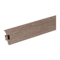 Плинтус IDEAL КОМФОРТ Дуб Кофейный с сил. краем и каб. каналом 2,2м