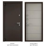 Дверь входная метал.  TOREX  SNEGIR PRO MP 880 2050 L (Букле кор. ПВХ Крема, S60-L2, хром, накл)