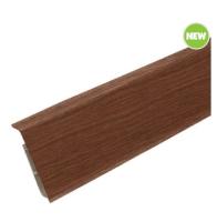 Плинтус с сил.краем и каб. каналом Орех 291, 2,2м Деконика