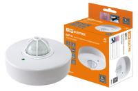 Датчик движения  потолочный  ДДП-02 1100Вт, 5-480с, 2-12м, 5+Лк, 160(сбоку)+360(сверху) гр, IP33 TDM