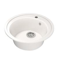 Мойка ML-GM11 круглая, белая (331), 500мм (глуб. чаши 180)