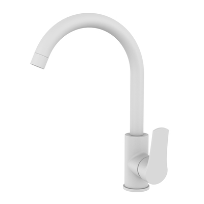 Смеситель для кухни MILARDO MEAL белый матовый M01WTJ0M05