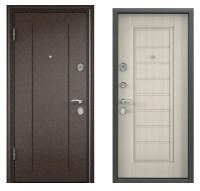 Дверь стальная  ТОРЭКС  DELTA-М10 860 2050 левая (медь RGSO,ПВХ  Белый перламутр CK65-S))