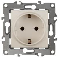 Розетка 2P+E Schuko, 16A-250В, IP20, Эра12, слоновая кость12-2101-02