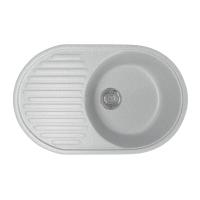 Мойка ML-GM16 овальная с крылом, серая (310), 455 720 180мм