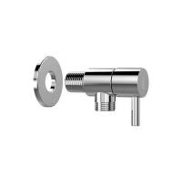 Кран угловой 1 2 -3 4  НР НР (кругл) с отражателем , ХРОМ TIM