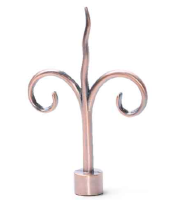 Наконечник 16мм-2шт.Лилия (Золото глянец)