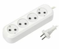 1-2.SALE сет. удлинитель ПВС 2х1 4роз. 1.5м 10А (корпус АБС-пластик) E1М 860464