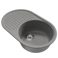 .Мойка ML-GM16 овальная с крылом, темно-серая (309) 730 460 180 мм MIXLINE