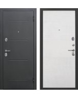 Дверь входная метал. FERRONI 7,5 ГАРДА MP 860*2050 L (Серебро/МДФ Бел яс,2 замка,75 мм)