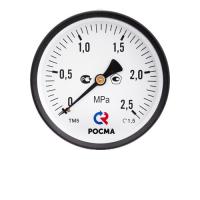Манометр 63х1 4 16 бар ТМ-310Т (осевое аксиальное подкл., корпус сталь, минстекло) РОСМА