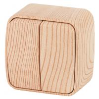 Выключатель 2-кл. ОУ INTRO Polo 10А-250В, IP20, сосна 3-104-11