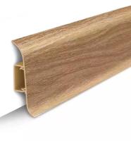 Плинтус IDEAL КОМФОРТ Дуб Коньячный с сил. краем и каб. каналом 2,2м