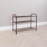 Подставка для обуви 3-х полочная "Альфа 23" (Коричневый) 60см