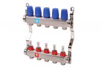 Коллектор в сборе с расходомерами нерж. 5 вых MVI