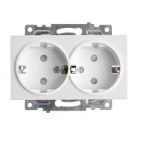 Розетка 1-м. СУ STEKKER Катрин мех. 16А с з с защитной шторкой, белый GLS16-7114-01 39574