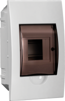 Щит распределительный встраиваемый ЩРВ-П-4 IP41 пластик белый прозрачная дверь IEK