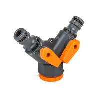 Разветвитель на кран, 2-х канальный 1 2-3 4, пластик SANTREK AQUA (YM5002)