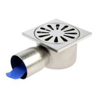 .Трап 50 горизонт 10х10 НЕРЖ СТАЛ нерегул СУХОЙ TIM BAD021002