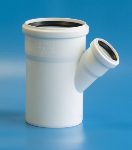 Тройник 110 50 - 45  РР Политэк БЕЛАЯ